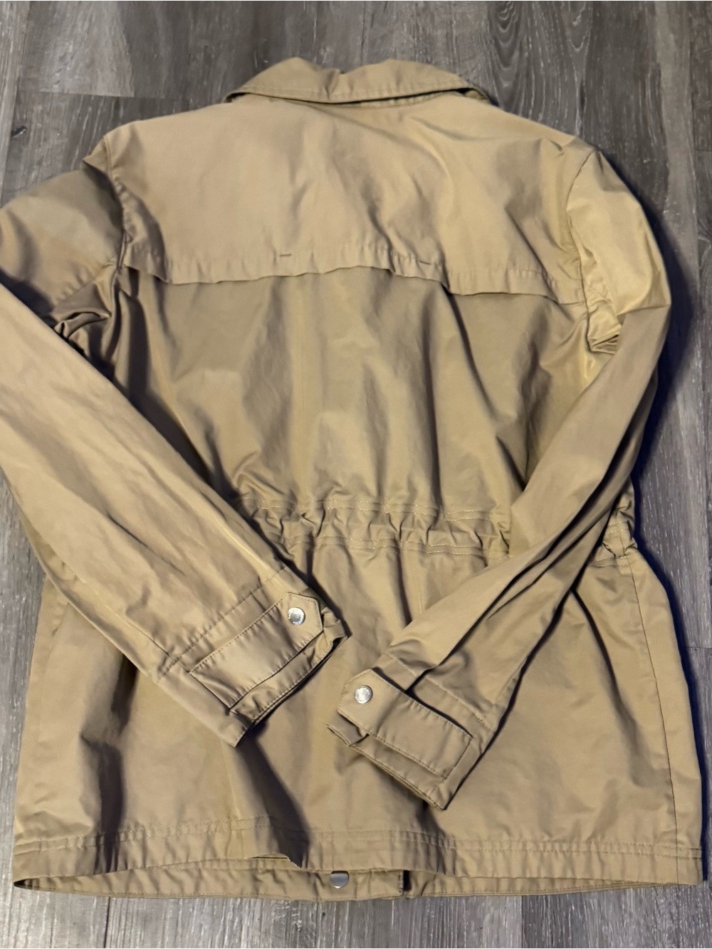 Timberland Women's Beige Utility Jacket with Multi-Pocket Front Size Large - Picture 9 of 11